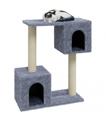Cat Tree with Sisal Scratching Posts Light Grey 60 cm