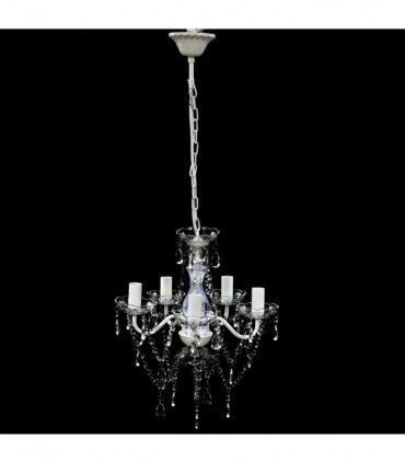 Chandelier Crystal Light 5 Bulbs Transparent
