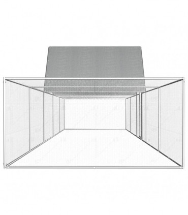 Chicken Coop 10x2x2 m Galvanised Steel