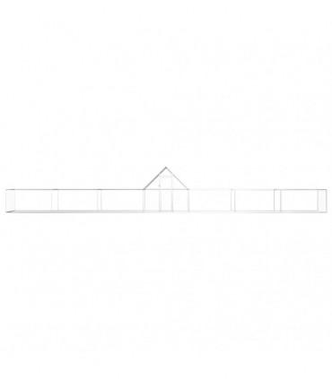 Chicken Coop 14x2x2 m Galvanised Steel