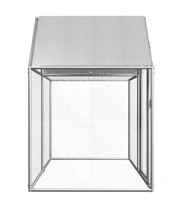 Chicken Coop 2x1x1.5 m Galvanised Steel