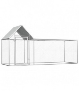 Chicken Coop 3x1x1.5 m Galvanised Steel