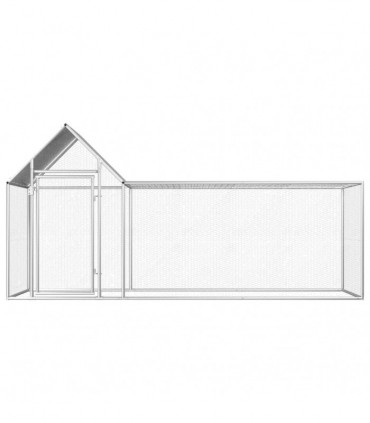 Chicken Coop 3x1x1.5 m Galvanised Steel