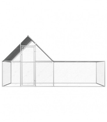 Chicken Coop 4x2x2 m Galvanised Steel