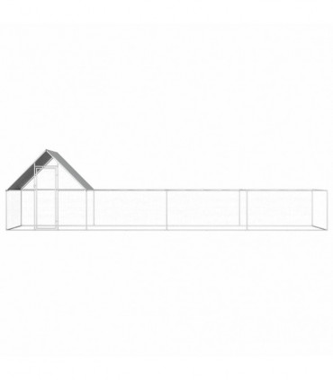 Chicken Coop 8x2x2 m Galvanised Steel