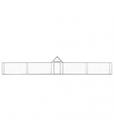 Chicken Coop 9x1x1.5 m Galvanised Steel