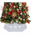 Christmas Tree Skirt Silver and White68x25 cm