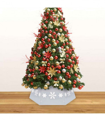 Christmas Tree Skirt Silver and White68x25 cm