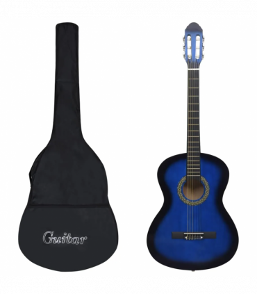 Classical Guitar for Beginner with Bag Blue 4/4 39"