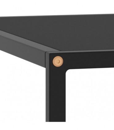 Coffee Table Black with Black Glass 80x80x35 cm