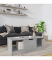 Coffee Table Concrete Grey 102x50x36 cm Engineered Wood