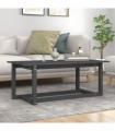 Coffee Table Grey 110x55x45 cm Solid Wood Pine