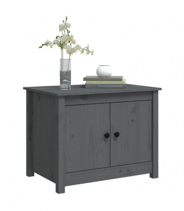 Coffee Table Grey 71x49x55 cm Solid Wood Pine