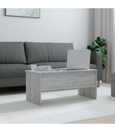 Coffee Table Grey Sonoma 102x50.5x46.5 cm Engineered Wood