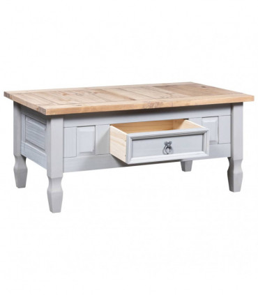 Coffee Table Mexican Pine Corona Range Grey 100x60x45 cm