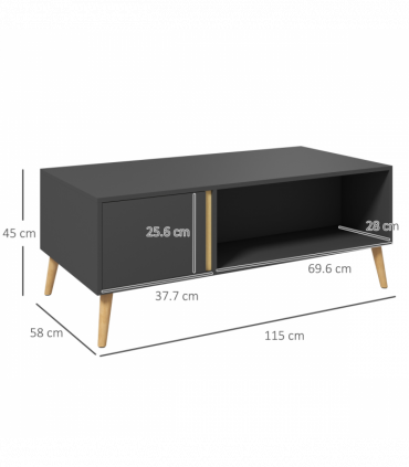 Coffee Table Modern Centre Table with Storage Rectangular Side Table