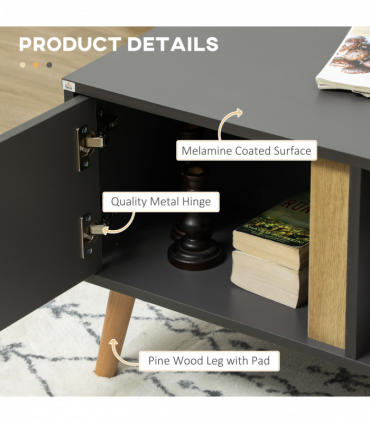 Coffee Table Modern Centre Table with Storage Rectangular Side Table