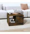 Coffee Table Smoked Oak 50x50x36 cm Engineered Wood