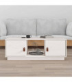 Coffee Table White 100x50x35 cm Solid Wood Pine