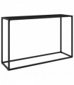 Console Table Black 120x35x75 cm Tempered Glass