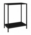 Console Table Black 60x35x75 cm Tempered Glass