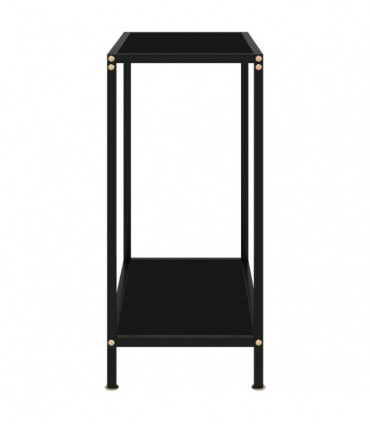 Console Table Black 60x35x75 cm Tempered Glass