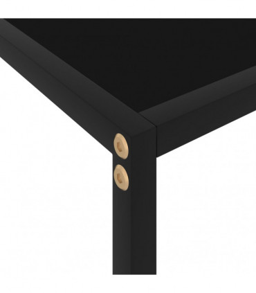 Console Table Black 60x35x75 cm Tempered Glass