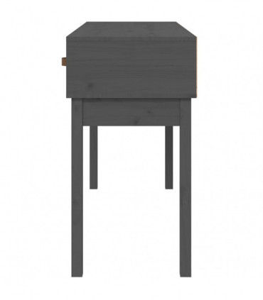 Console Table Grey 114x40x75 cm Solid Wood Pine