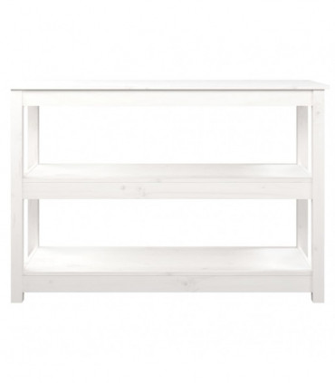 Console Table White 110x40x74 cm Solid Wood Pine