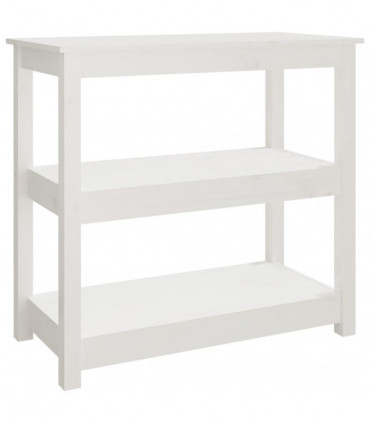 Console Table White 80x40x74 cm Solid Wood Pine
