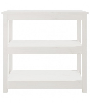 Console Table White 80x40x74 cm Solid Wood Pine