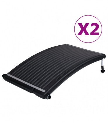 Curved Pool Solar Heating Panels 2 pcs 110x65 cm