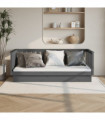 Day Bed Grey 80x200 cm Solid Wood Pine