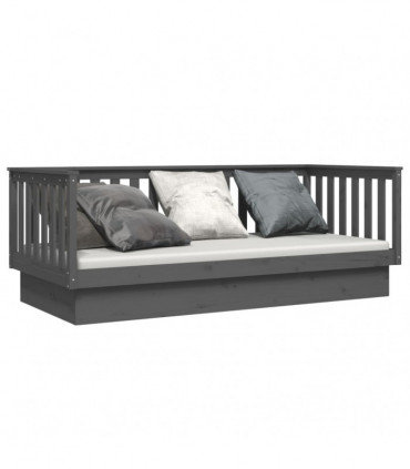 Day Bed Grey 80x200 cm Solid Wood Pine