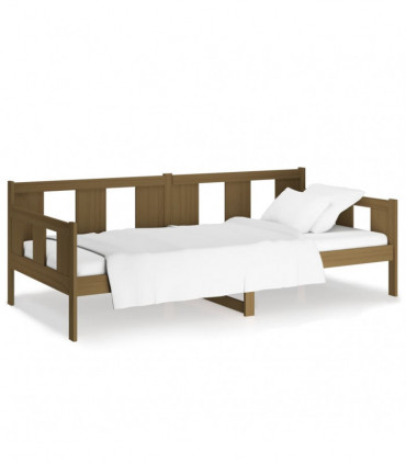 Day Bed Honey Brown Solid Wood Pine 90x190 cm