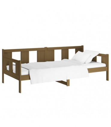 Day Bed Honey Brown Solid Wood Pine 90x190 cm