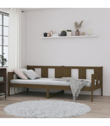 Day Bed Honey Brown Solid Wood Pine 90x190 cm