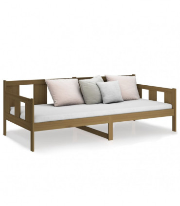 Day Bed Honey Brown Solid Wood Pine 90x190 cm
