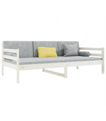 Day Bed White 90x190 cm Solid Wood Pine