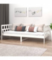 Day Bed White Solid Wood Pine 90x190 cm
