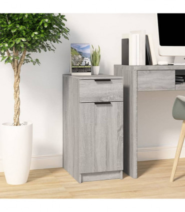 Desk Cabinet Grey Sonoma 33.5x50x75 cm Engineered Wood