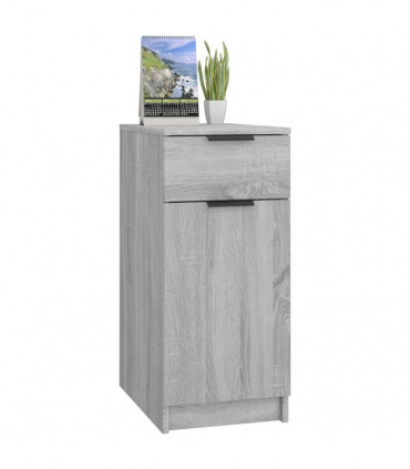 Desk Cabinet Grey Sonoma 33.5x50x75 cm Engineered Wood
