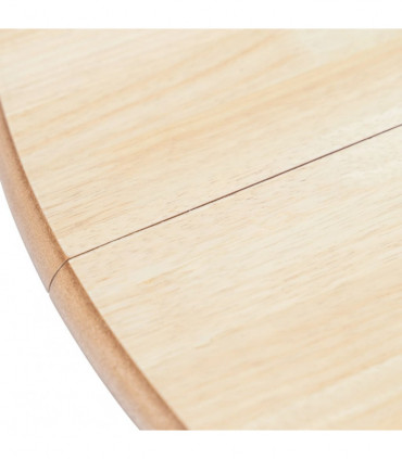 Dining Table White and Brown 106 cm Solid Rubber Wood