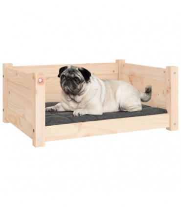 Dog Bed 65.5x50.5x28 cm Solid Pine Wood