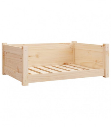 Dog Bed 75.5x55.5x28 cm Solid Pine Wood