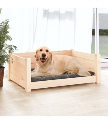 Dog Bed 75.5x55.5x28 cm Solid Pine Wood