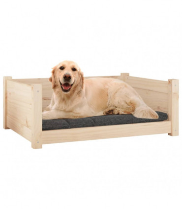 Dog Bed 75.5x55.5x28 cm Solid Pine Wood