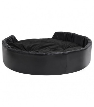 Dog Bed Black 99x89x21 cm Plush and Faux Leather