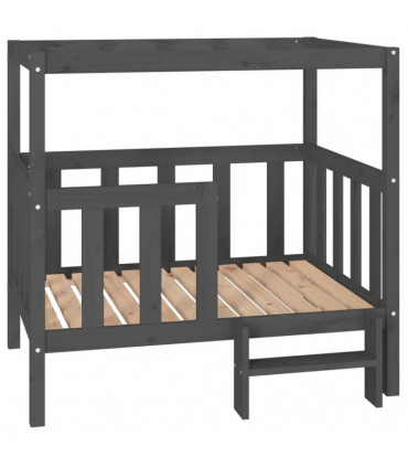 Dog Bed Grey 105.5 x 83.5 x 100 cm Solid Wood Pine