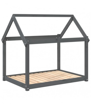 Dog Bed Grey 111x80x100 cm Solid Wood Pine